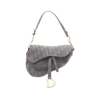 Dior Pre-owned Saddle Oblique Canvas Shoulder Bag - Dames - Pre-owned - Grijs - Maat: ONE Size