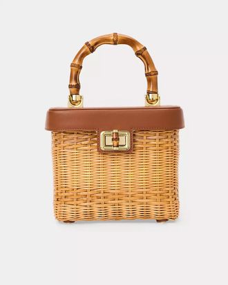 Lilly Pulitzer Sienna Top Handle Wicker Bag