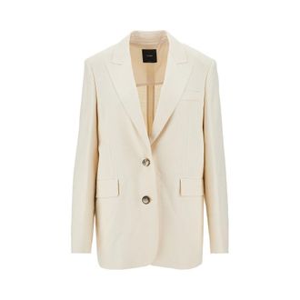 Pinko Panama fabric single-breasted jacket Woman 38
