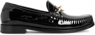 Saint Laurent Le Loafer Penny Moccasin - Heren - Loafers - Zwart - 42 1/2 EU - Leer - Schoenen