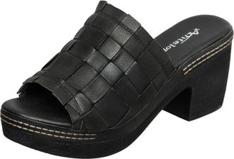 Antelope Tamia Weave Slide Sandal in Black Leather at Nordstrom Rack, Size 10Us / 41Eu