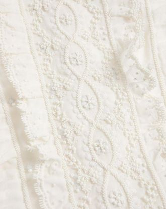 Valentino Abito Corto In Organza Ricamato Donna GARDENIA 38