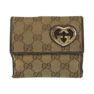 Gucci Pre-owned Wallets, female, Brown, Size: ONE SIZE Pre-owned Lovely GG Canvas Wallet
