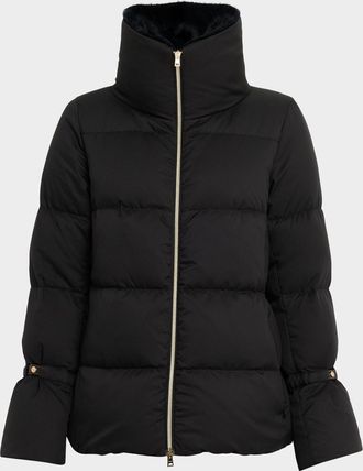 Herno Faux Fur Lined Down Puffer Jacket