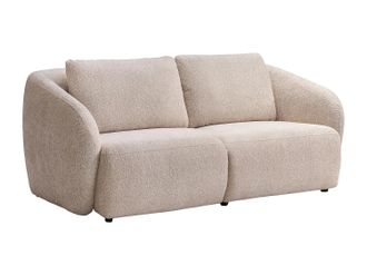 Vente-Unique Divano 2 Posti In Tessuto Ciniglia Beige - Liruno