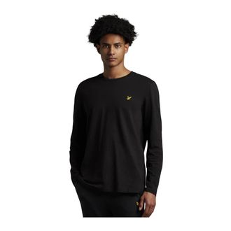 Lyle & Scott Tops, Heren, Zwart, L, LS T-shirt Plain L/S T-shirt