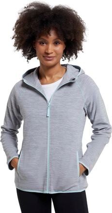Mountain Warehouse Lleyn Melange Womens Fleece Jacket - Breathable, Antipill Ladies Spring Summer Coat, Full Zip, Durable Fleece - Ideal For Spring Summer Light Grey Wom