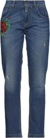 Dolce & Gabbana Rose Embroidered Jeans Size XS