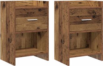 vidaXL Mesas De Noche 2 Uds. Madera Envejecida 40 X 30 X 60 Cm Vidaxl
