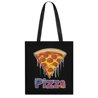 Generic Vintage Pizza Womens Tote Casual Shopping Bag Lightweight Shoulder Bags Hobos Handbag for Work Travel Daily 35x40cm