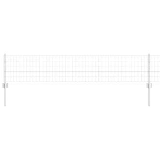 Berkfield Home Durable Euro Fence with 11 U Posts Silver 0, 4x25 m Steel