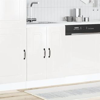 vidaXL Mobile Base Lavello Kalmar Bianco Lucido 60x46x81,5 Cm - Vidaxl