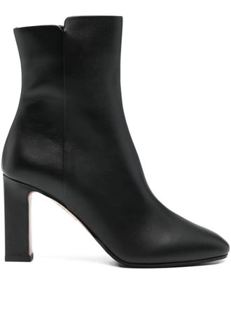 Aquazzura 80mm zipped round-toe boots - Black