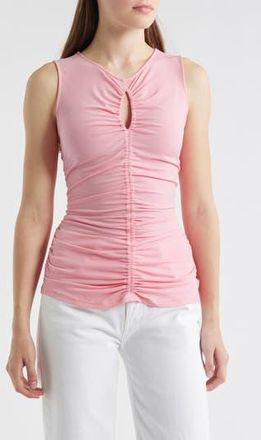 BOSS Emacha Ruched Sleeveless Tunic Top in Open Prple at Nordstrom Rack, Size Xx-Large