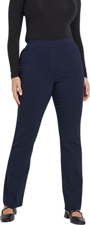 M&Co Womens Navy Bootcut Bengaline Trousers - Womens