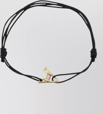 Aliita letter a cord bracelet geometric charm
