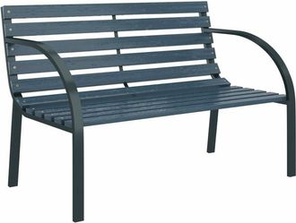 vidaXL Banco de jardín madera gris 120 cm vidaXL