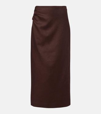 Sir. Gonna midi in lino