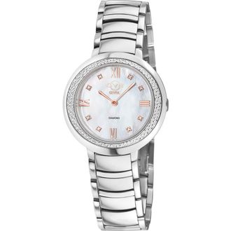 Gevril Group Amalfi Mother-of-Pearl Swiss Diamond Watch, 34mm - 0.04ct. in Silver at Nordstrom Rack