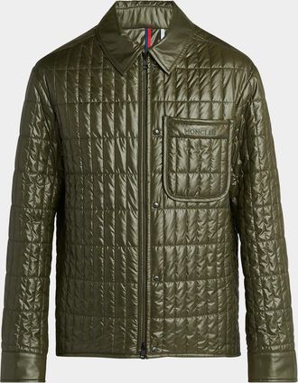 Moncler Mens Poiliot Quilted Down Shirt Jacket