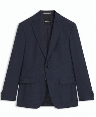 BOSS Virgin Wool Jacket With Micro-Pattern