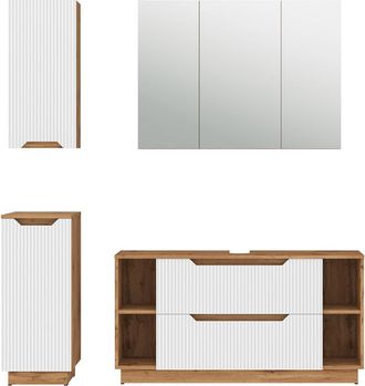 Vicco Conjunto De Muebles De Ba&ntilde;o Lotta, Blanco, 4 Piezas, Vicco