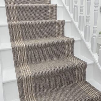 Runrug Stair Runner Carpet - Durable, Non-Slip, 5.4mm - Natura in Beige | Size: 80 cm x 600 cm