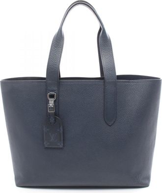 Louis Vuitton Black Leather Tote Bag (Pre-Owned)