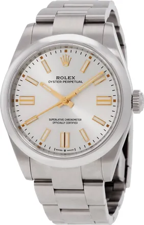 Rolex Oyster Perpetual Automatic Chronometer Silver Dial Mens Watch M134300-0001