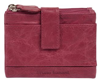 Bruno Banani Geldb&ouml;rse BRUNO BANANI, Damen, pink, Leder, leicht gl&auml;nzend, unifarben, Kleinlederwaren Geldb&ouml;rse, echt Leder