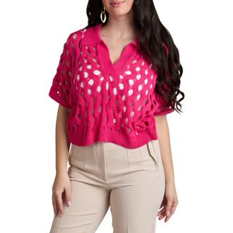 Saachi Breeze Knit Shirt in Fuchsia at Nordstrom Rack