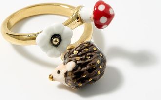 Nach Bijoux Womens Hedgehog, flower and mushroom ring
