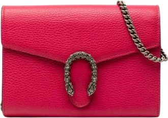 Gucci Pre-owned Cross Body Bags, female, Pink, Size: ONE SIZE Pre-owned The Dionysus