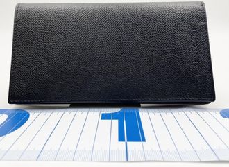 Bulgari Black Leather Long Wallet (Bi-Fold) (Pre-Owned)