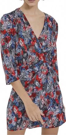 The Kooples Silk Mini Dress In Multi