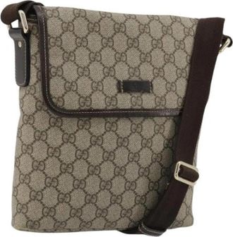 Gucci Pre-owned Cross Body Bag - unisex - Vintage Schoudertas - Bruin - ONE Size - Leer - Vintage