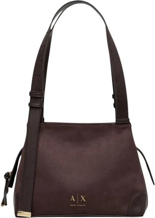 A|X Armani Exchange Alice S Schoudertas - Dames - Schoudertassen - Bruin - ONE Size - Polyester - Tassen