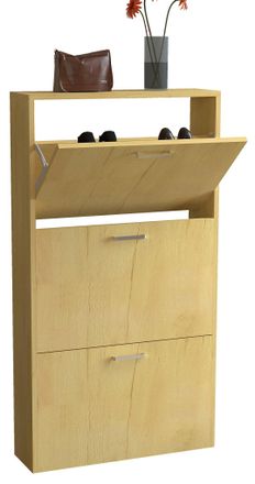 ebuy24 Ebuy24 - Vcm Estante De Madera Kipper Estante De Zapatos Gabinete De Zapatos Tipper 3 Sulos M (miel Roble)
