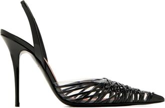 Amina Muaddi Lori pumps - Zwart