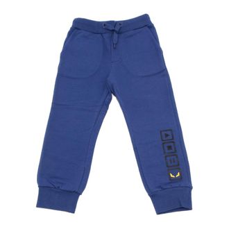 Fendi Jmf111 Joggers - male - Fendi - Sweatpants - Blue - 8 Y - Kids