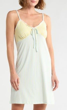 French Connection Striped Jersey Chemise in Salt Water at Nordstrom Rack, Size X-Large