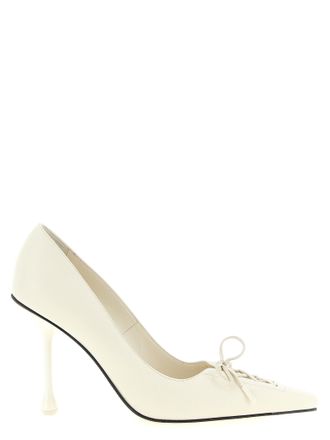 Jimmy Choo London White Leather High Heel Womens Pumps