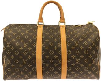 Louis Vuitton Monogram Marron Coated Canvas Boston Bag (Pre-Owned)