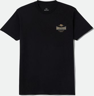 Brixton Mens Brixton Mens Pinnacle Short Sleeve T-Shirt - Black - Size: 38