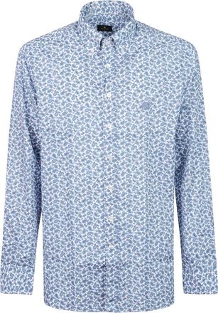 Etro Gestreepte Button-Down Overhemd - Heren - Casual Overhemden - Veelkleurig - L - Katoen - Overhemden