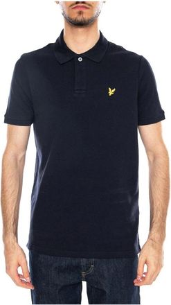 Lyle & Scott Jacquard Tipped Polo - Heren - Polos - Blauw - S - Katoen - Tops