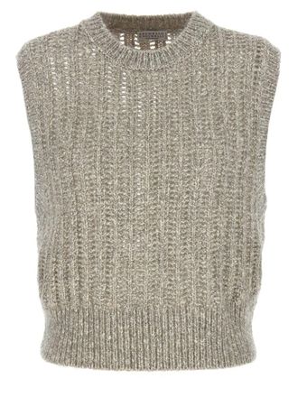 Brunello Cucinelli Rustic Dazzling Net Vest