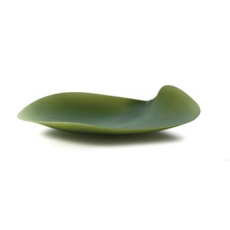 Covo Set of 4 Seasons Medium Silicone Leaf Plates, Green