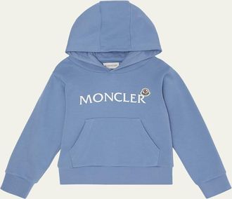 Moncler Boys Embroidered Logo Patch Hoodie, Size 12-14