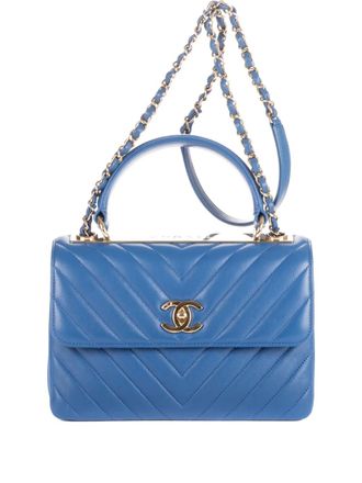 Chanel Trendy schoudertas met chevron streep - Blauw